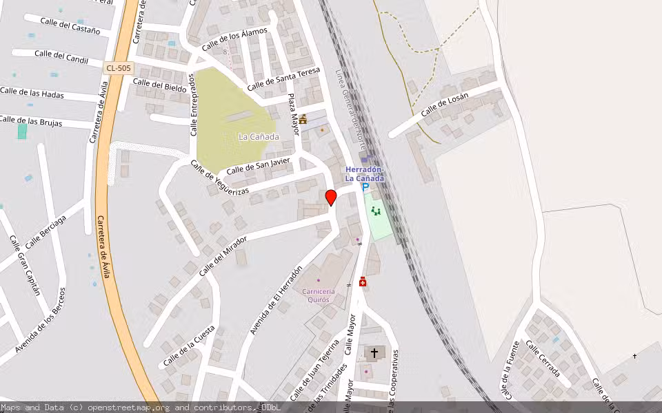 Mapa de Subasta Inmueble (Vivienda) en La Cañada-herradon De Pinares, Ávila