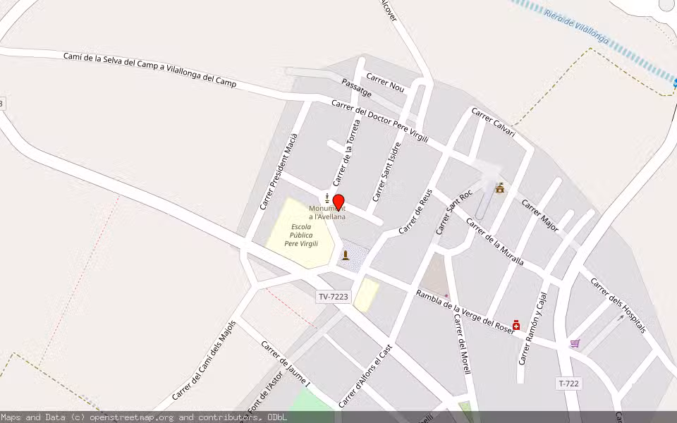Mapa de Subasta Inmueble (Vivienda) en Vilallonga Del Camp, Tarragona