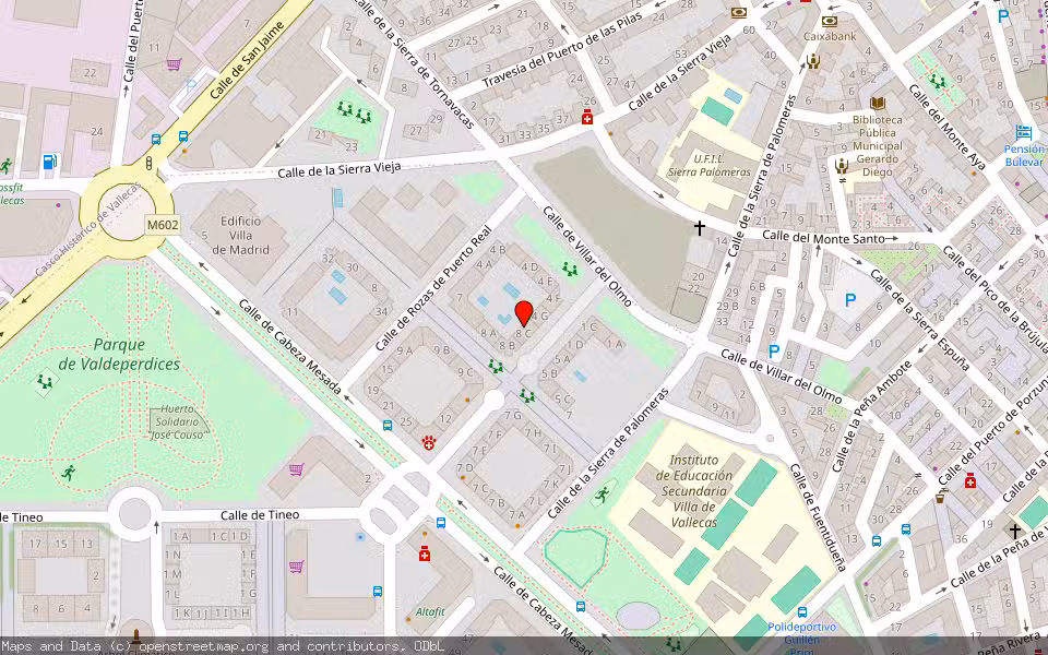 Mapa de Subasta Inmueble (Vivienda) en Madrid