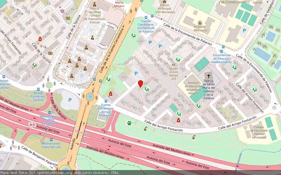 Mapa de Subasta Inmueble (Vivienda) en Madrid