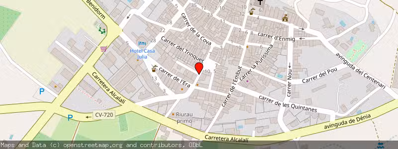 Mapa de Subasta de Inmueble (Local comercial) en Parcent, Alicante 