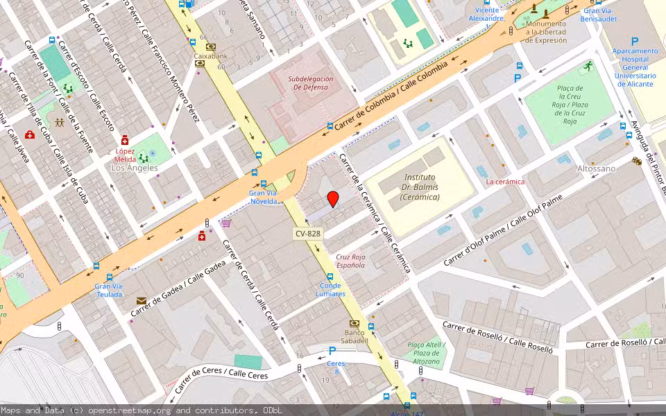 Mapa de Subasta Inmueble (Vivienda) en Alicante, Alicante/Alacant