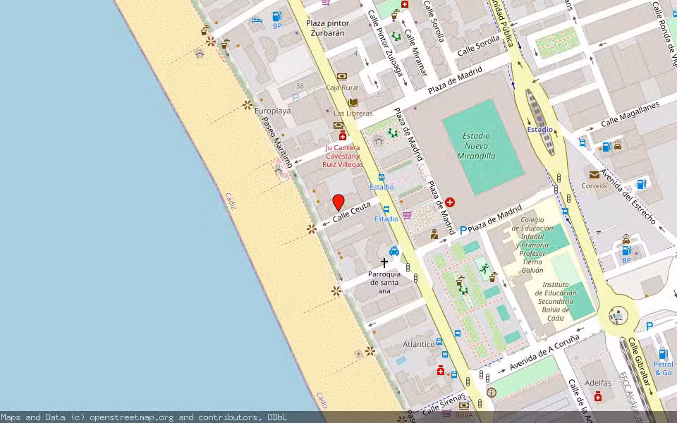 Mapa de Subasta Inmueble (Otros) en Cadiz, Cádiz