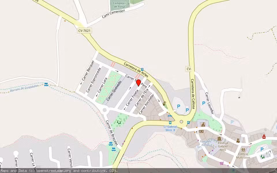 Mapa de Subasta Inmueble (Vivienda) en Polop, Alicante/Alacant