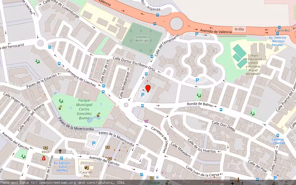 Mapa de Subasta Inmueble (Trastero) en Arganda, Madrid