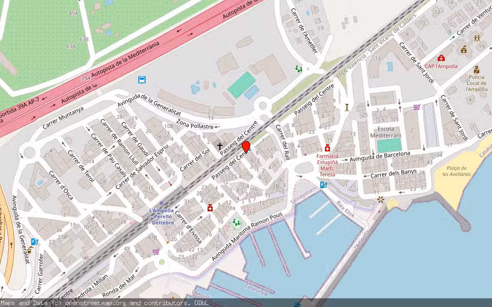 Mapa de Subasta Inmueble (Vivienda) en Ampolla, Tarragona