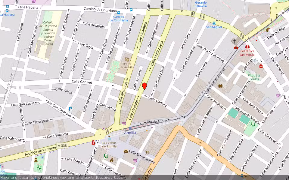Mapa de Subasta Inmueble (Vivienda) en Armilla, Granada