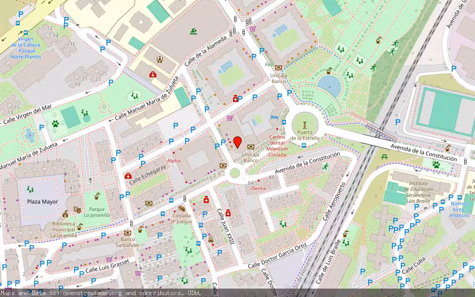 Mapa de Subasta Inmueble (Vivienda) en Coslada, Madrid
