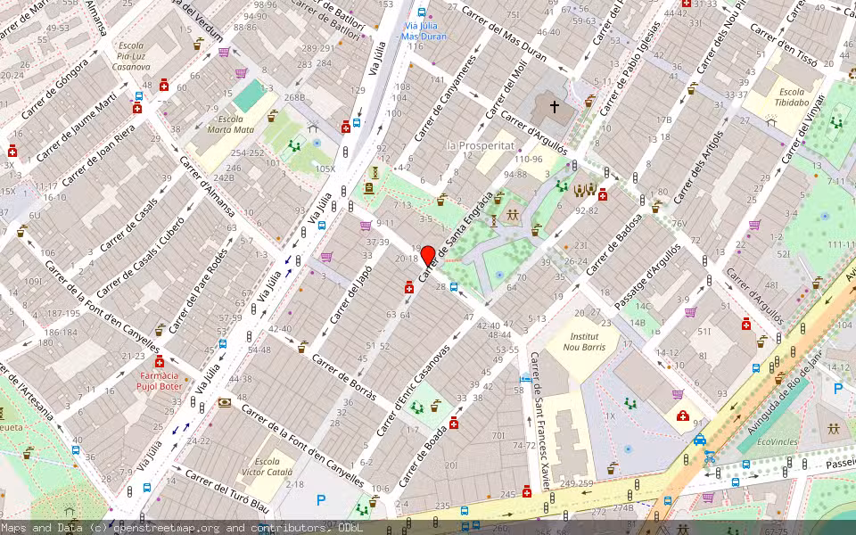 Mapa de Subasta Inmueble (Vivienda) en Barcelona