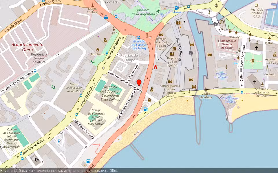 Mapa de Subasta Inmueble (Local comercial) en Ceuta