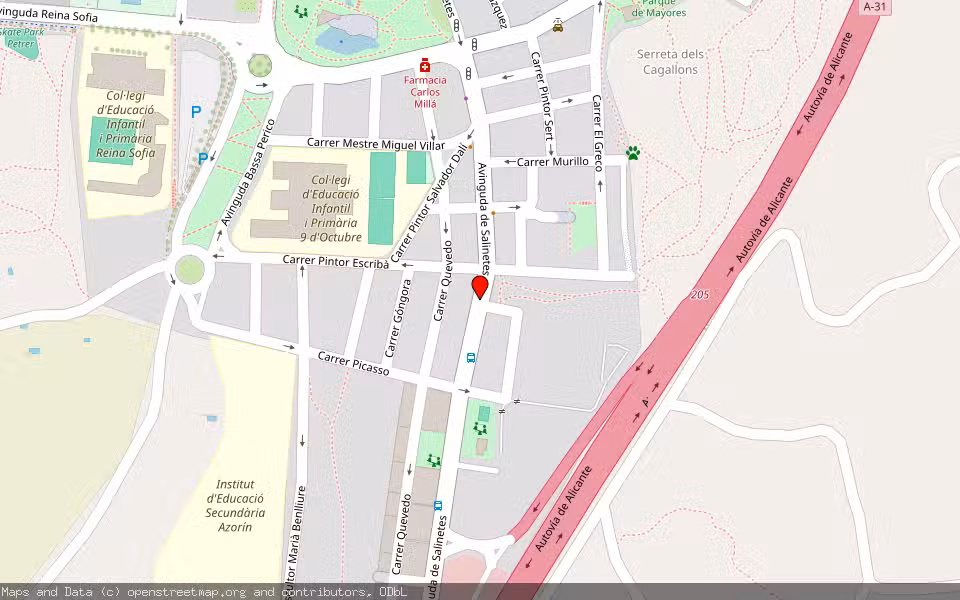 Mapa de Subasta Inmueble (Vivienda) en Petrer, Alicante/Alacant