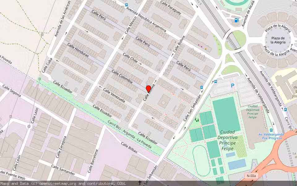 Mapa de Subasta Inmueble (Garaje) en Arganda, Madrid