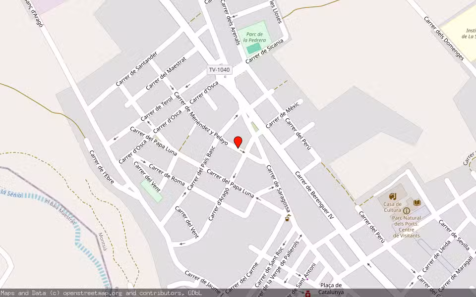 Mapa de Subasta Inmueble (Vivienda) en La Sénia, Tarragona