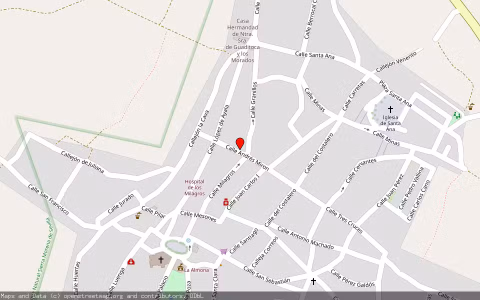 Mapa de Subasta Inmueble (Vivienda) en Guadalcanal, Sevilla