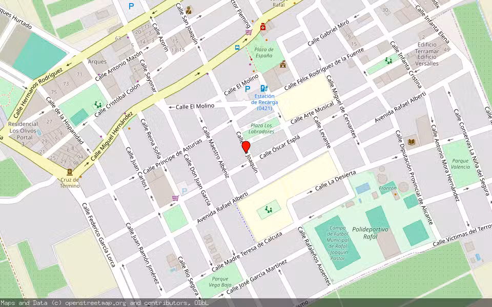 Mapa de Subasta Inmueble (Vivienda) en Rafal, Alicante/Alacant