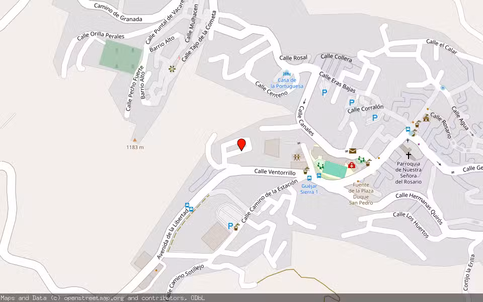 Mapa de Subasta Inmueble (Solar) en Güejar Sierra, Granada