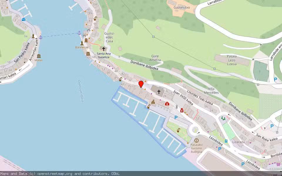 Mapa de Subasta Inmueble (Garaje) en Pasaia, Gipuzkoa