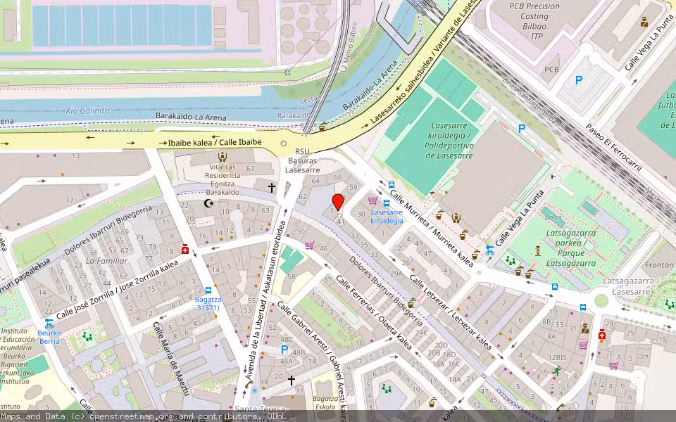 Mapa de Subasta Inmueble (Garaje) en Barakaldo, Bizkaia