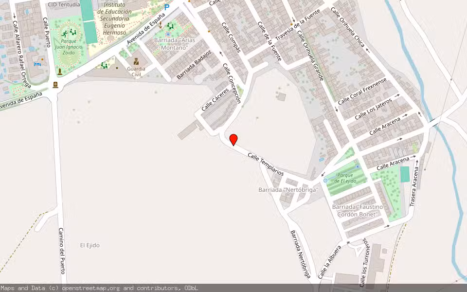Mapa de Subasta Inmueble (Solar) en Fregenal De La Sierra, Badajoz