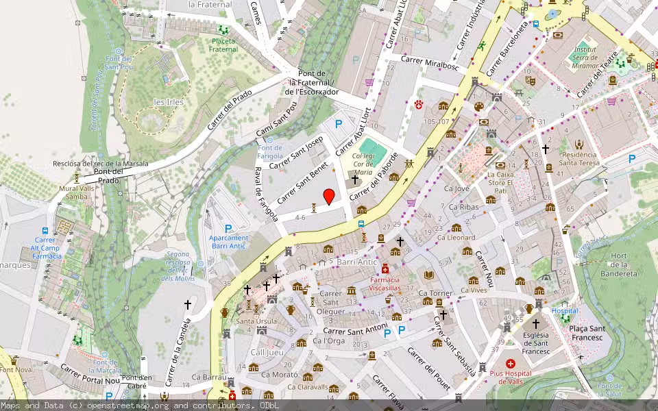 Mapa de Subasta Inmueble (Garaje) en Valls, Tarragona