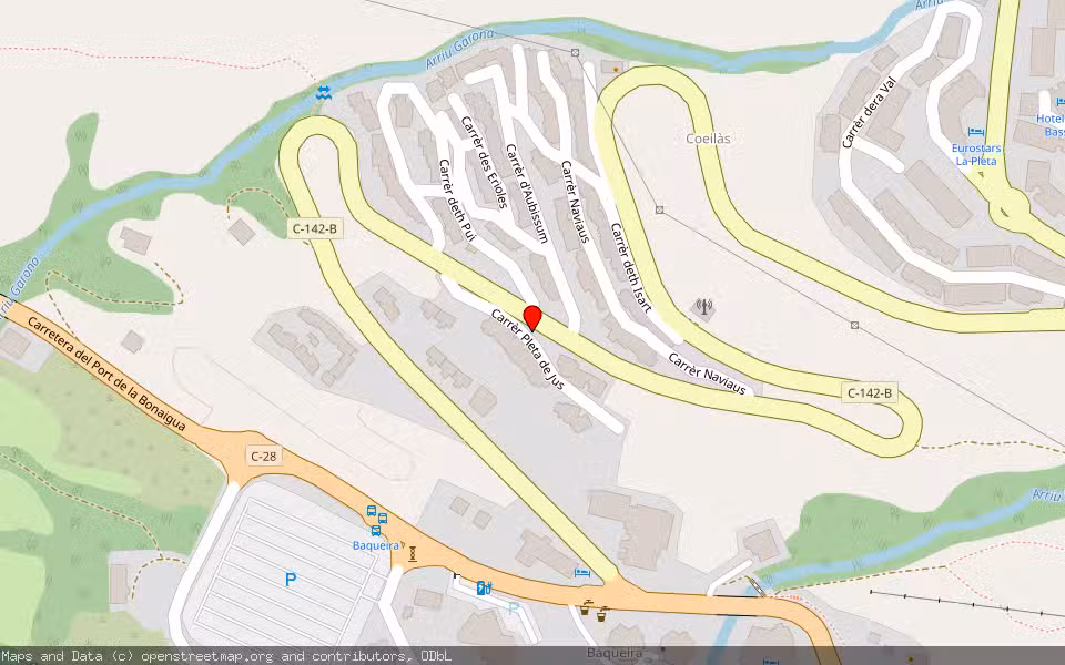 Mapa de Subasta Inmueble (Vivienda) en Baqueira Beret, Lleida