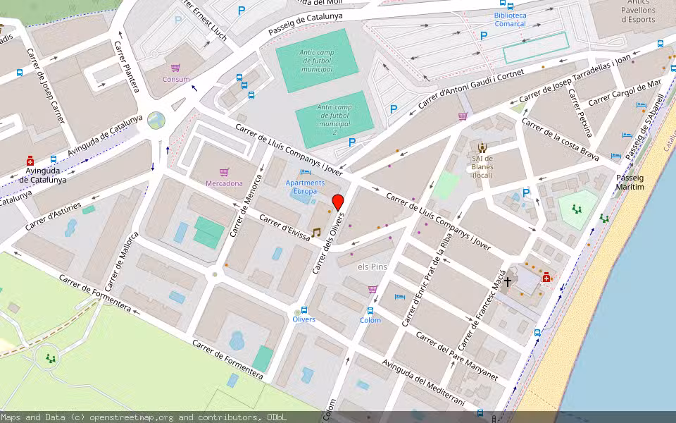 Mapa de Subasta Inmueble (Vivienda) en Blanes, Girona