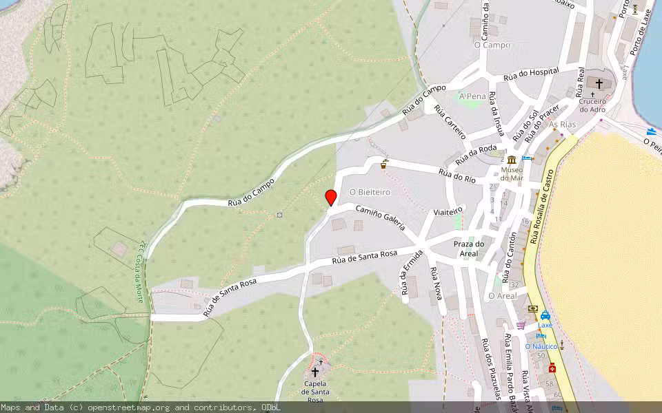 Mapa de Subasta Inmueble (Finca rústica) en Laxe, A Coruña