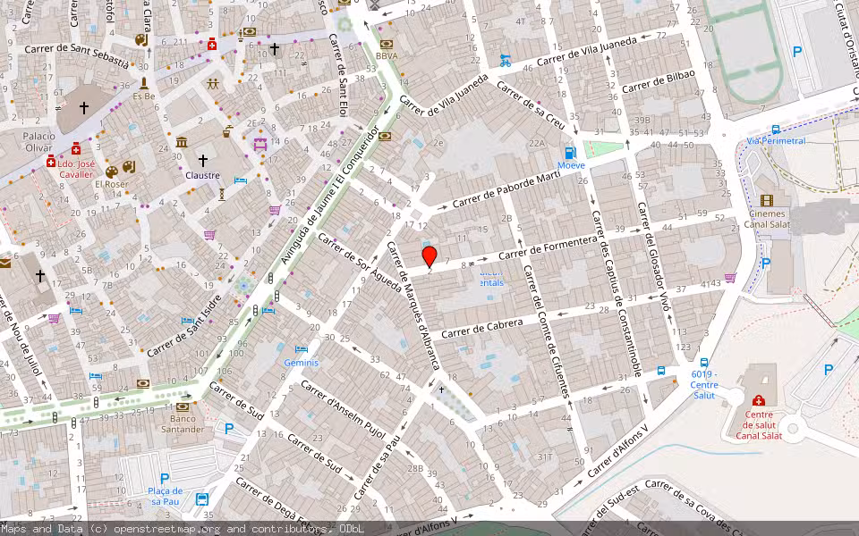 Mapa de Subasta Inmueble (Vivienda) en Ciutadella De Menorca, Illes Balears