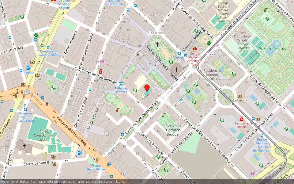 Mapa de Subasta Inmueble (Vivienda) en Valencia, Valencia/València
