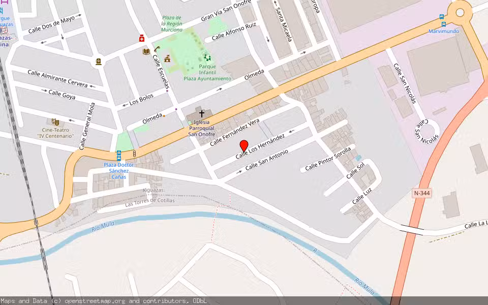 Mapa de Subasta Inmueble (Vivienda) en Murcia