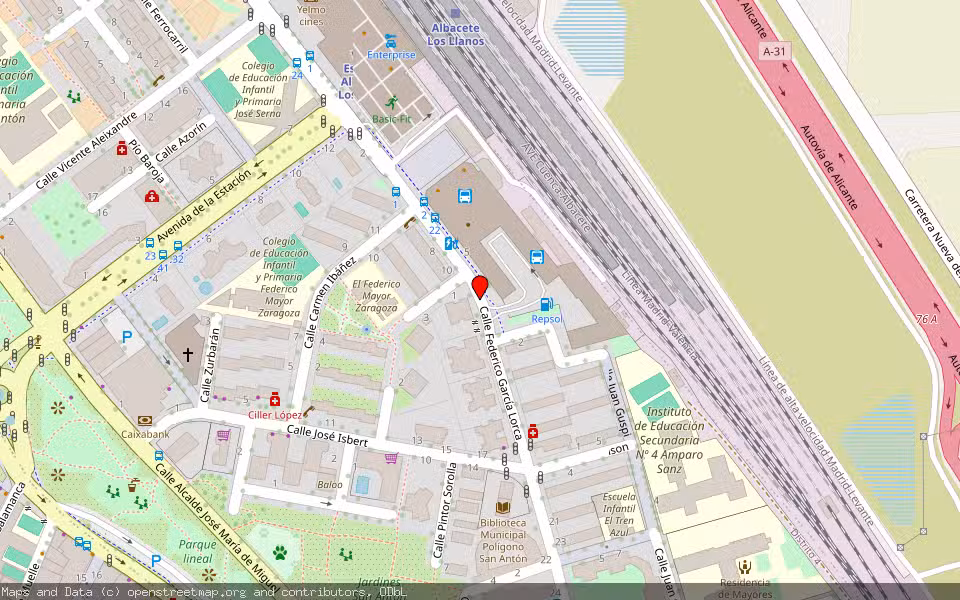 Mapa de Subasta Inmueble (Vivienda) en Albacete