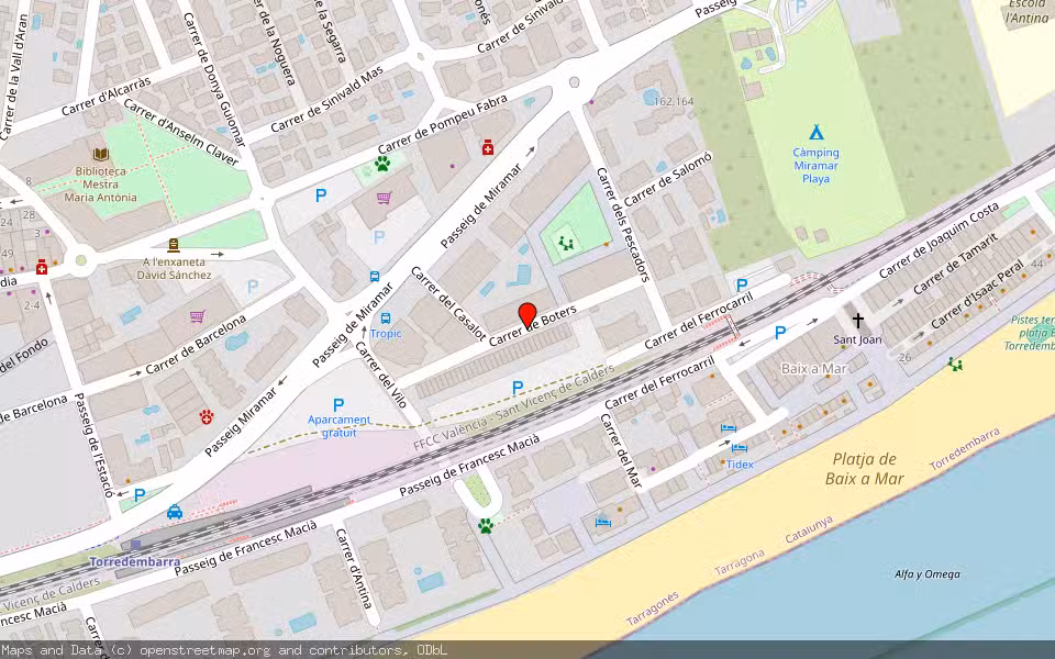 Mapa de Subasta Inmueble (Local comercial) en Torredembarra, Tarragona