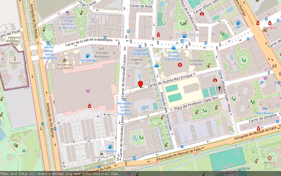 Mapa de Subasta Inmueble (Garaje) en Valencia, Valencia/València