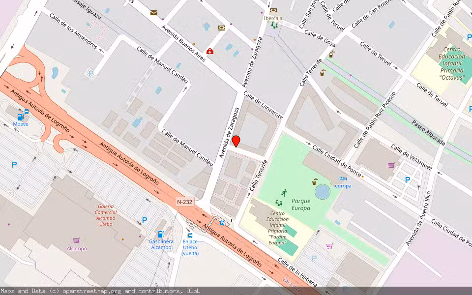 Mapa de Subasta Inmueble (Vivienda) en Utebo, Zaragoza