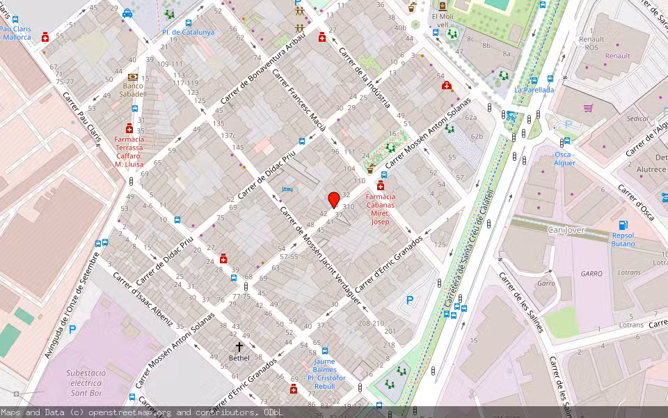 Mapa de Subasta Inmueble (Solar) en Sant Boi De Llobregat, Barcelona