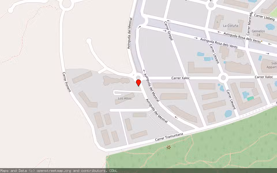 Mapa de Subasta Inmueble (Vivienda) en Villajoyosa, Alicante/Alacant