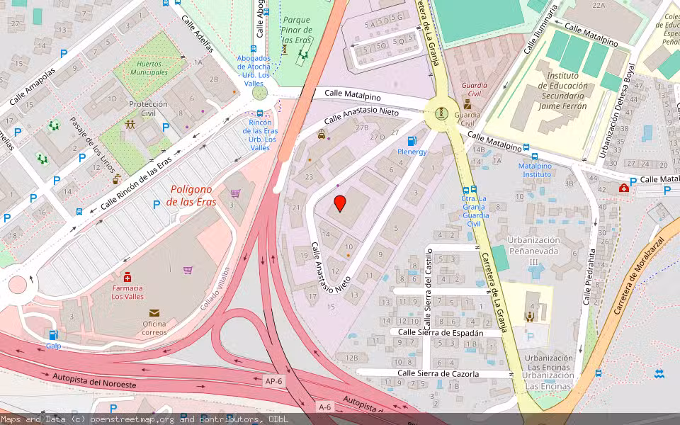 Mapa de Subasta Inmueble (Solar) en Collado Villalba, Madrid