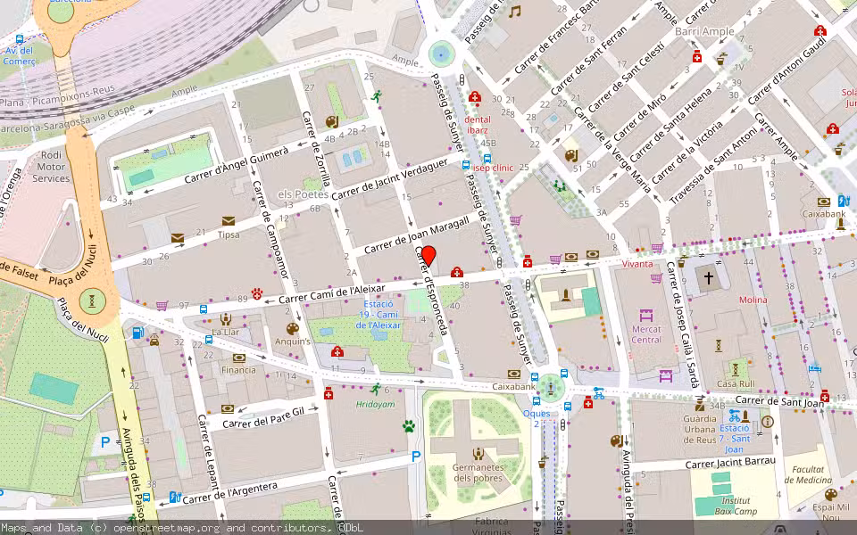 Mapa de Subasta Inmueble (Garaje) en Reus, Tarragona