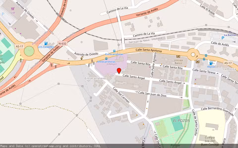 Mapa de Subasta Inmueble (Vivienda) en Aviles, Asturias