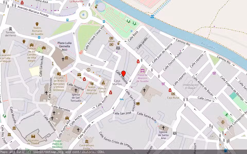 Mapa de Subasta Inmueble (Vivienda) en Guadix, Granada