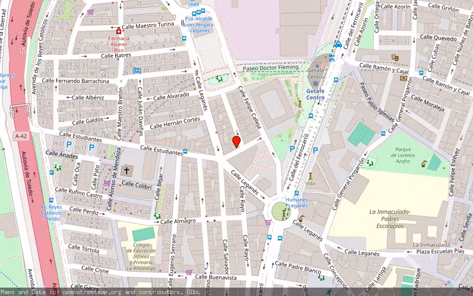 Mapa de Subasta Inmueble (Vivienda) en Getafe, Madrid