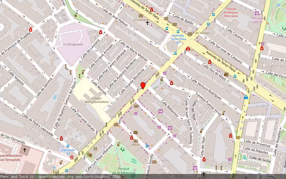 Mapa de Subasta Inmueble (Vivienda) en Zaragoza