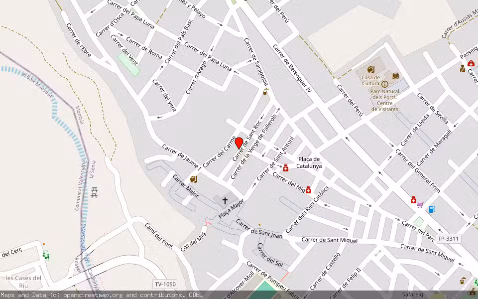 Mapa de Subasta Inmueble (Vivienda) en La Sénia, Tarragona