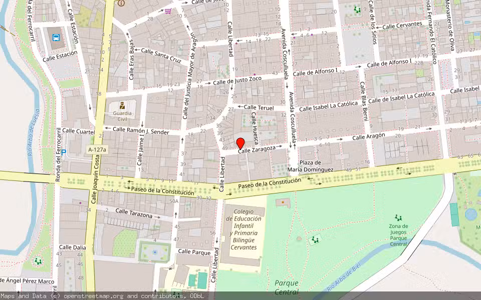 Mapa de Subasta Inmueble (Vivienda) en Ejea De Los Caballeros, Zaragoza