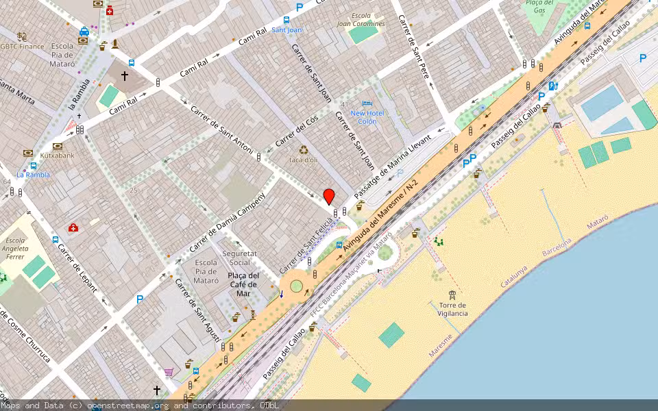 Mapa de Subasta Inmueble (Vivienda) en Mataro, Barcelona