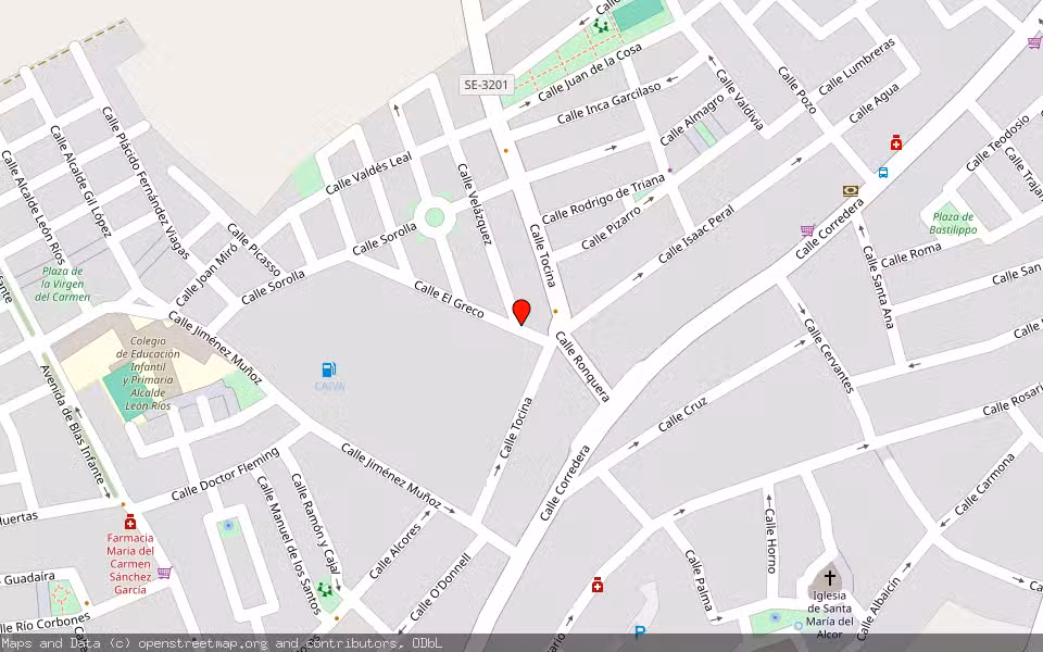 Mapa de Subasta Inmueble (Vivienda) en El Viso Del Alcor, Sevilla