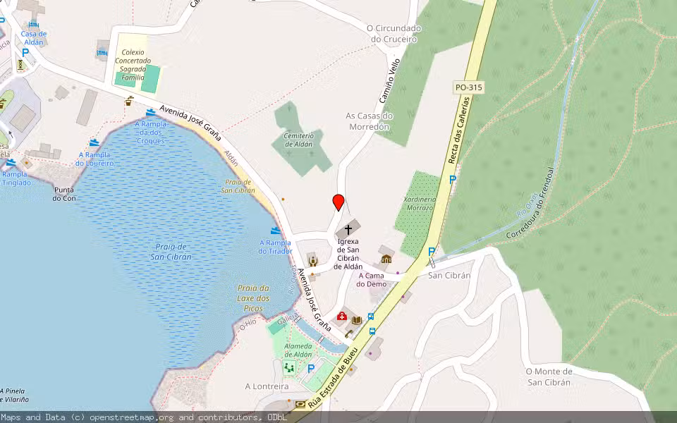 Mapa de Subasta Inmueble (Solar) en Cangas De Morrazo, Pontevedra