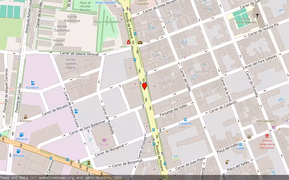 Mapa de Subasta Inmueble (Trastero) en Sabadell, Barcelona