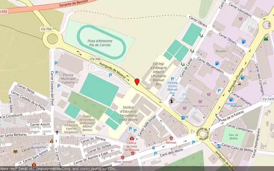 Mapa de Subasta Inmueble (Vivienda) en Benissa, Alicante/Alacant