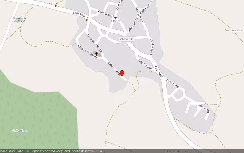 Mapa de Subasta Inmueble (Vivienda) en Cional, Villardeciervos, Zamora